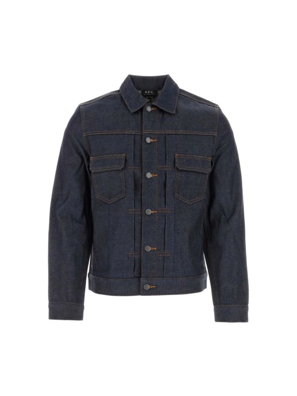 A.P.C. Men's Dark Indigo Denim Jacket Raw Japanese Selvage